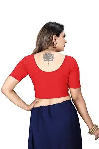 Reliable Red Velvet Self Pattern Stitched Blouses For Women-thumb2