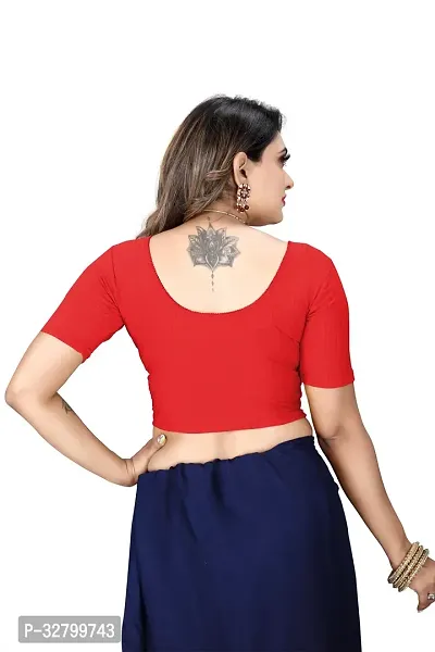 Reliable Red Velvet Self Pattern Stitched Blouses For Women-thumb3