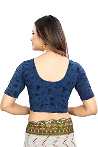 Reliable Blue Brasso Self Pattern Stitched Blouses For Women-thumb2