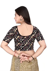 Stylish Cotton Blend Round Neck Stitched Blouse For Women-thumb3