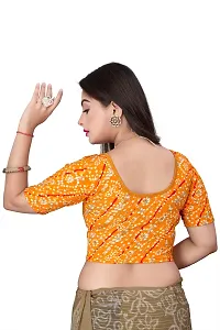 Stylish Cotton Blend Round Neck Stitched Blouse For Women-thumb3