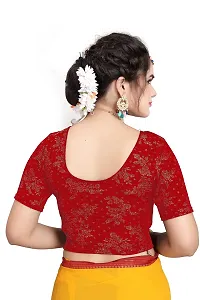 Stylish Cotton Blend Round Neck Stitched Blouse For Women-thumb2