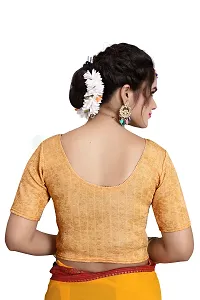 Stylish Cotton Blend Round Neck Stitched Blouse For Women-thumb1