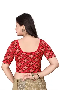 Stylish Cotton Blend Round Neck Stitched Blouse For Women-thumb2