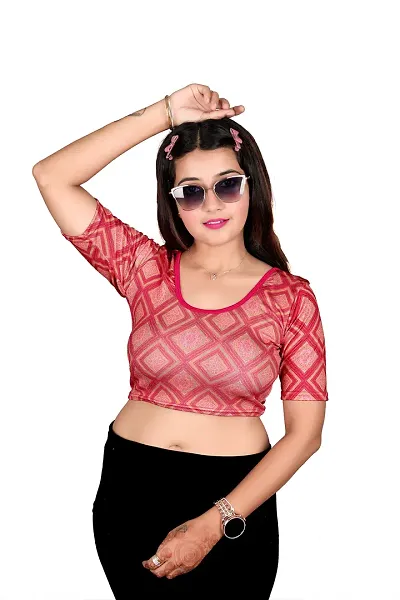 Attractive Cotton Blend Stitched Blouses 