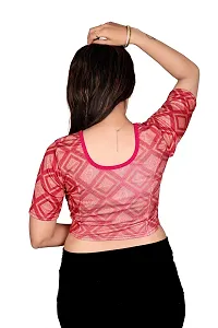 Stylish Cotton Blend Round Neck Stitched Blouse For Women-thumb2