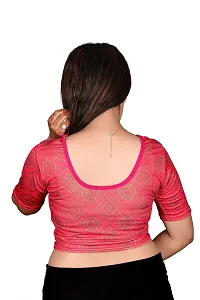 Stylish Cotton Blend Round Neck Stitched Blouse For Women-thumb2