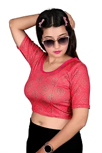 Stylish Cotton Blend Round Neck Stitched Blouse For Women-thumb3