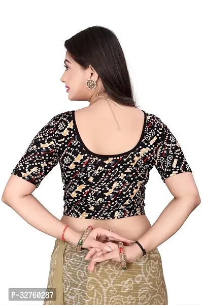 Stylish Cotton Blend Round Neck Stitched Blouse For Women-thumb2