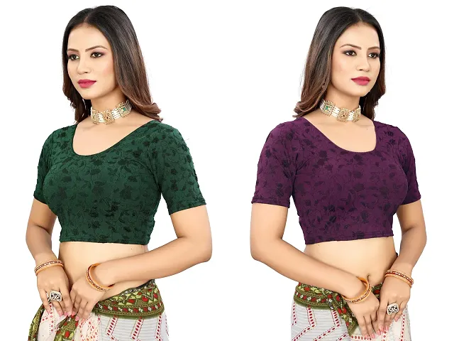 Elegant Cotton Blend Stitched Blouses 