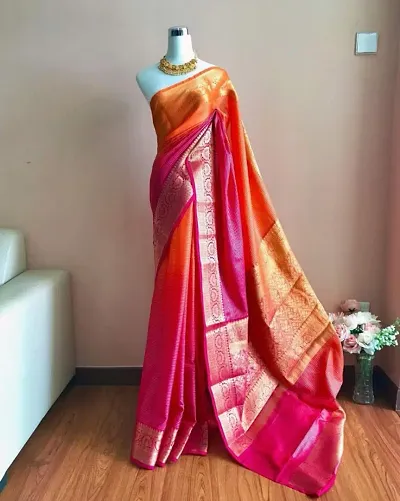 Beautiful Tissue Silk Saree with Blouse piece