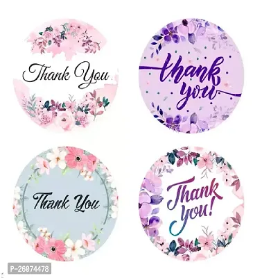 Thank You Sticker 1.5 inch Vinyl Waterproof (100 Pcs) Self Adhesive Sticker (Pack of 100)-thumb0