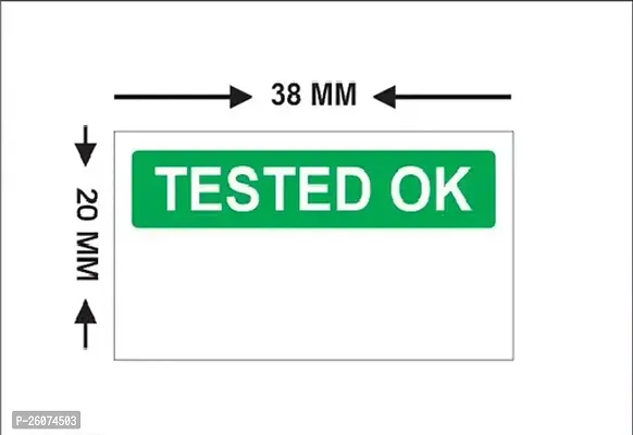 TESTED OK Adhesive Shipping Packaging Sticker Label for General use 38 X 20 mm (500 Label Per Packet)