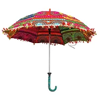 ashoka stores Colorful Design Rajasthani Umbrella Handicraft-thumb1