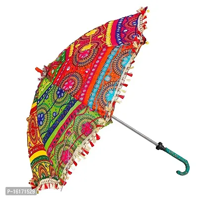 ashoka stores Colorful Design Rajasthani Umbrella Handicraft-thumb0