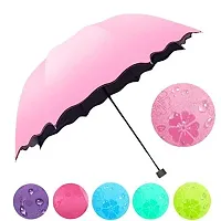 Gopinath GShopee Magic Umbrella Changing Secret Blossoms Occur with Water Magic Print 3 Fold Umbrella for Girls, Women, Boys, Men  Children for UV, Sun  Rain - Purple Colour-thumb3