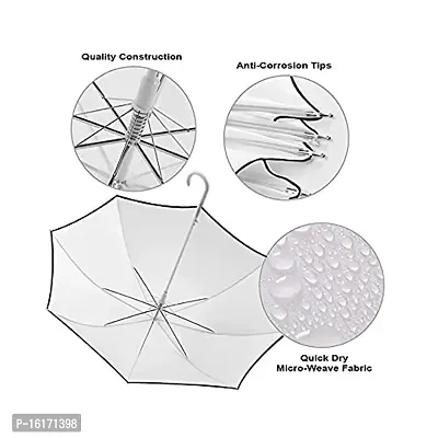 Generic Colorful Transparent Automatic Rain Umbrella Dome Wedding Party Favor Waterproof Umbrella-thumb3