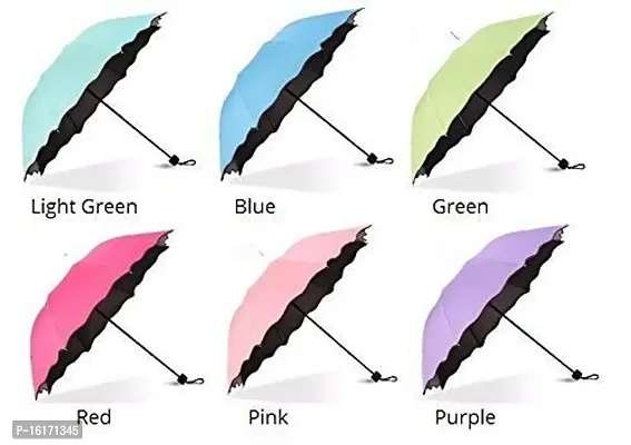 Gopinath GShopee Magic Umbrella Changing Secret Blossoms Occur with Water Magic Print 3 Fold Umbrella for Girls, Women, Boys, Men  Children for UV, Sun  Rain - Purple Colour-thumb3