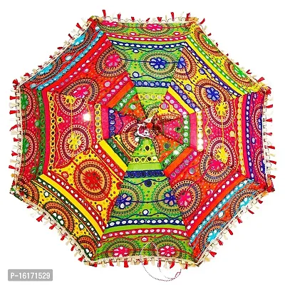 ashoka stores Colorful Design Rajasthani Umbrella Handicraft-thumb3