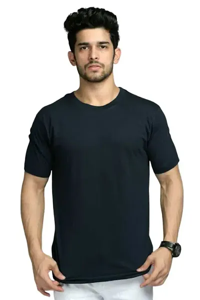 RiseMax Blend Half Sleeve Round Neck Regular Fit T-Shirt for Men