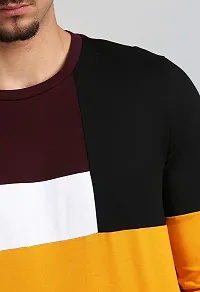 RiseMax Colourblocked Cotton Blend M39 Full Sleeve Round Neck Regular Fit T-Shirt for Men-thumb3