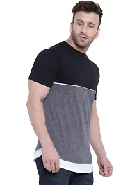 RiseMax Colourblocked Cotton Blend RM234 Half Sleeve Round Neck Regular Fit T-Shirt for Men-thumb2