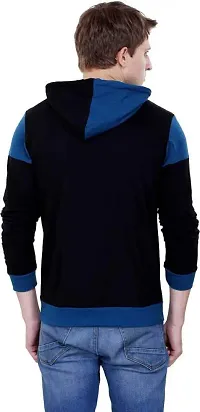 RiseMax Colourblocked Cotton Blend M26 Full Sleeve Hoodie Regular Fit T-Shirt for Men-thumb3