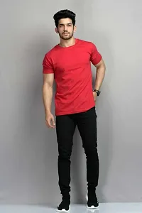 RiseMax Cotton Blend Half Sleeve Round Neck Regular Fit T-Shirt for Men-thumb3