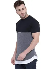 RiseMax Colourblocked Cotton Blend RM234 Half Sleeve Round Neck Regular Fit T-Shirt for Men-thumb1