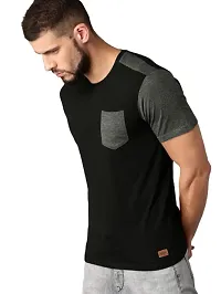 RiseMax Colourblocked Cotton Blend M22 Half Sleeve Round Neck Regular Fit T-Shirt for Men-thumb2