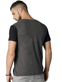 RiseMax Colourblocked Cotton Blend M31 Half Sleeve Round Neck Regular Fit T-Shirt for Men-thumb1