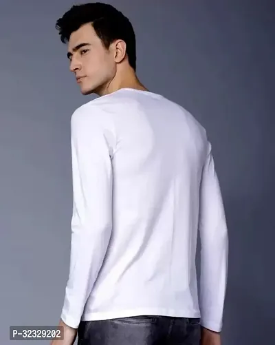 Reliable White Polyester Printed Round Neck Tees For Men-thumb2