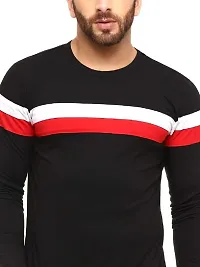 RiseMax Striped Cotton Blend M29 Full Sleeve Round Neck Regular Fit T-Shirt for Men-thumb4