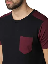 RiseMax Colourblocked Cotton Blend M22 Half Sleeve Round Neck Regular Fit T-Shirt for Men-thumb4