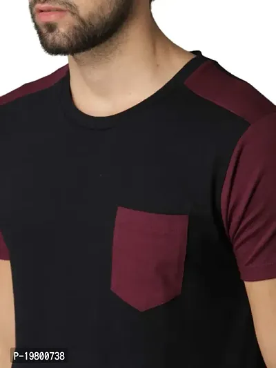 RiseMax Colourblocked Cotton Blend M22 Half Sleeve Round Neck Regular Fit T-Shirt for Men-thumb5