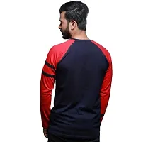 RiseMax Colourblocked Cotton Blend M24 Full Sleeve Round Neck Regular Fit T-Shirt for Men-thumb1