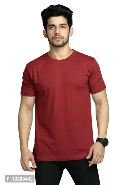 RiseMax Cotton Blend Half Sleeve Round Neck Regular Fit T-Shirt for Men