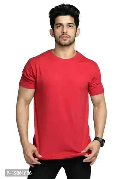 RiseMax Cotton Blend Half Sleeve Round Neck Regular Fit T-Shirt for Men