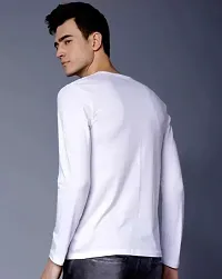 Reliable White Polyester Printed Round Neck Tees For Men-thumb1