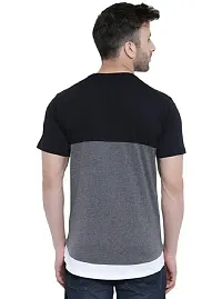 RiseMax Colourblocked Cotton Blend M32 Half Sleeve Round Neck Regular Fit T-Shirt for Men-thumb3