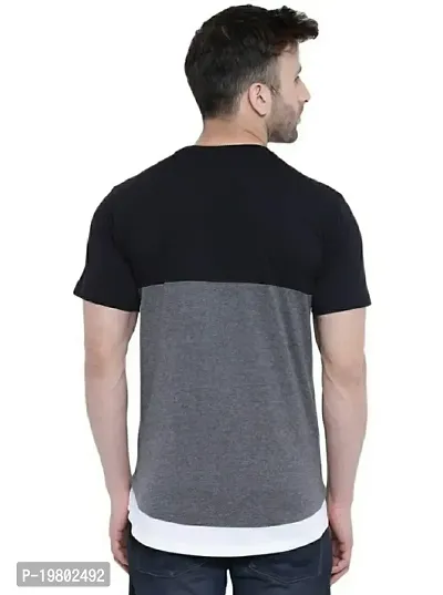 RiseMax Colourblocked Cotton Blend M32 Half Sleeve Round Neck Regular Fit T-Shirt for Men-thumb4