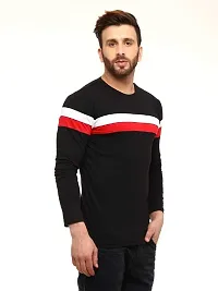 RiseMax Striped Cotton Blend M29 Full Sleeve Round Neck Regular Fit T-Shirt for Men-thumb2