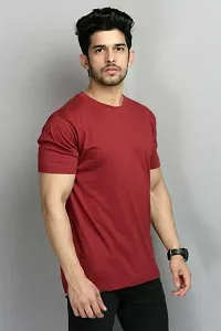 RiseMax Cotton Blend Half Sleeve Round Neck Regular Fit T-Shirt for Men-thumb2