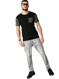 RiseMax Colourblocked Cotton Blend M22 Half Sleeve Round Neck Regular Fit T-Shirt for Men-thumb3