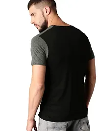 RiseMax Colourblocked Cotton Blend M22 Half Sleeve Round Neck Regular Fit T-Shirt for Men-thumb1