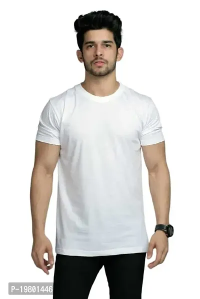 RiseMax Cotton Blend Half Sleeve Round Neck Regular Fit T-Shirt for Men-thumb0