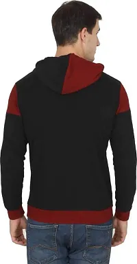 RiseMax Colourblocked Cotton Blend M26 Full Sleeve Hoodie Regular Fit T-Shirt for Men-thumb2