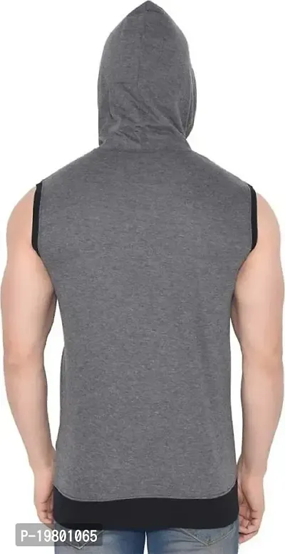 RiseMax Cotton Blend Cut Sleeve Round Neck Regular Fit T-Shirt for Men-thumb3