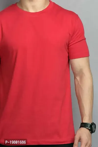 RiseMax Cotton Blend Half Sleeve Round Neck Regular Fit T-Shirt for Men-thumb5