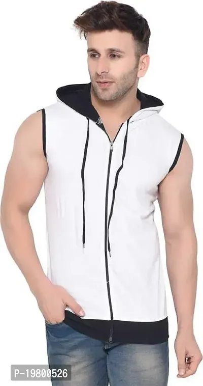 RiseMax Cotton Blend Cut Sleeve Round Neck Regular Fit T-Shirt for Men